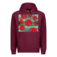 Burgundy Western Roses Premium Hoodie - LillyAllenDesigns