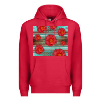 Cardinal Western Roses Premium Hoodie - LillyAllenDesigns