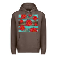Coffee Western Roses Premium Hoodie - LillyAllenDesigns