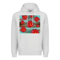 Dove Grey Western Roses Premium Hoodie - LillyAllenDesigns