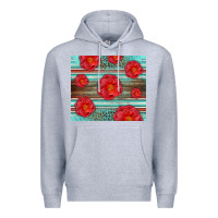 Heather Grey Western Roses Premium Hoodie - LillyAllenDesigns