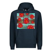 Navy Western Roses Premium Hoodie - LillyAllenDesigns