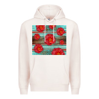 Pale Pink Western Roses Premium Hoodie - LillyAllenDesigns