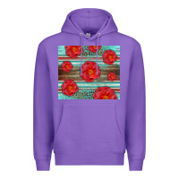 Purple Western Roses Premium Hoodie - LillyAllenDesigns