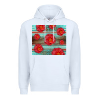 White Western Roses Premium Hoodie - LillyAllenDesigns