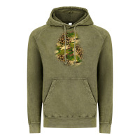 Vintage Olive camouflage and leopard patch  1 Vintage Hoodie - BundleAndBundleShop