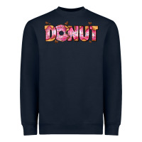Navy donut with donut and hearts Heavyweight Sweatshirt - AdoDesignShop