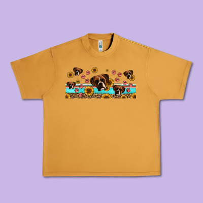Western Boxer Dogs Urban Heavy Tee Designed By Jasminsmagicworld