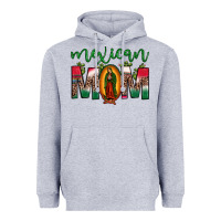 Heather Grey mexican mom our lady of guadalupe leopard Heavyweight Hoodie - JahusDesignShop