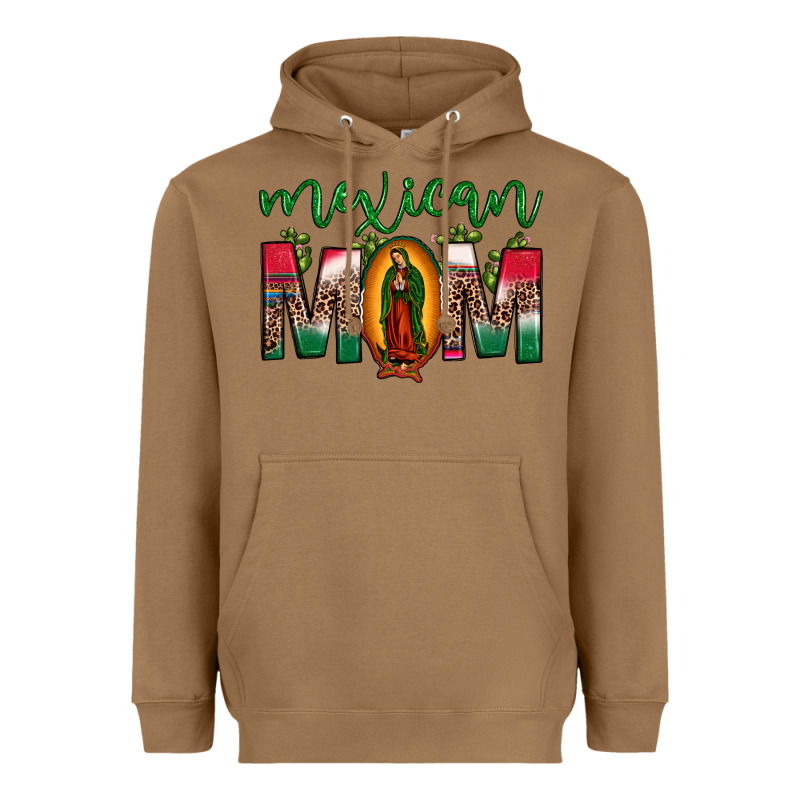 Mexican Mom Our Lady Of Guadalupe Leopard Heavyweight Hoodie by JahusDesignShop | Teevron