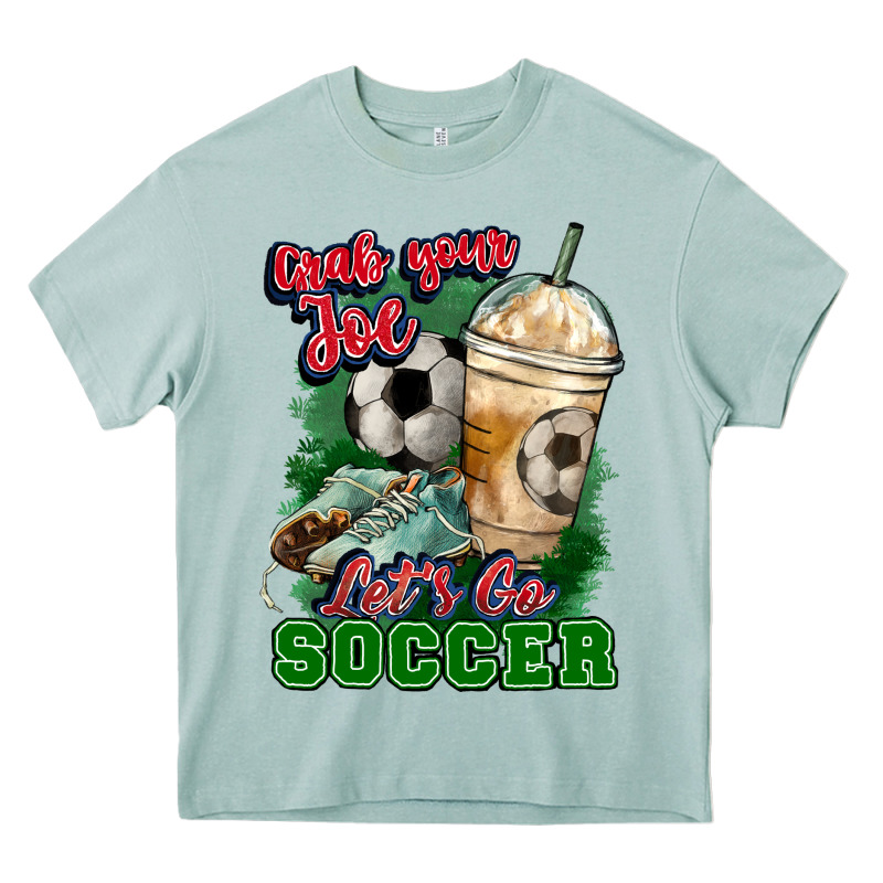 Grab Your Joe Let's Go Soccer Heavy Core Tee by HowdyJamesFarm | Teevron