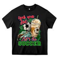 Black Grab your joe let's go Soccer Heavy Core Tee - HowdyJamesFarm