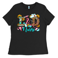 Black labor and delivery nurse Ladies Tee - OliviaCreatesArt