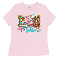 Bubblegum Pink labor and delivery nurse Ladies Tee - OliviaCreatesArt