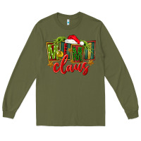 Army Green christmas mimi claus Long Sleeve Tee - FaDigitalArtStudio