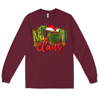 Burgundy christmas mimi claus Long Sleeve Tee - FaDigitalArtStudio