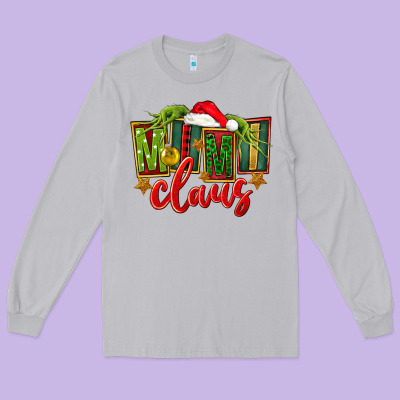 Christmas Mimi Claus Long Sleeve Tee Designed By Fadigitalartstudio