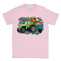 Bubblegum Pink Autism farm tractor Classic Tee - CowGirlArtShop