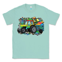 Seafoam Autism farm tractor Classic Tee - CowGirlArtShop