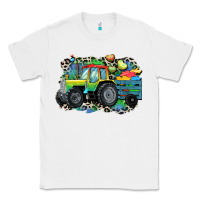 White Autism farm tractor Classic Tee - CowGirlArtShop