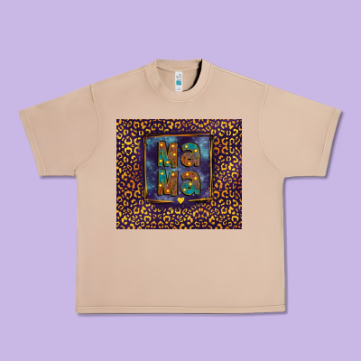 Leopard Mama Urban Heavy Tee Designed By Fadigitalartstudio