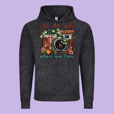 When Life Gets Blurry Adjust Your Focus Vintage Camera Vintage Hoodie Designed By Fadigitalartstudio