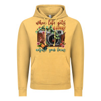 Vintage Mustard When Life Gets Blurry Adjust Your Focus Vintage Camera Vintage Hoodie - FaDigitalArtStudio