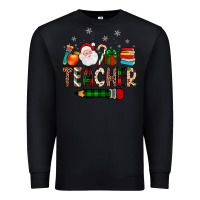 Black teacher Christmas Premium Sweatshirt - JahusDesignShop