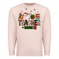 Pale Pink teacher Christmas Premium Sweatshirt - JahusDesignShop