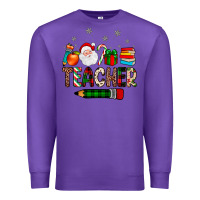 Purple teacher Christmas Premium Sweatshirt - JahusDesignShop