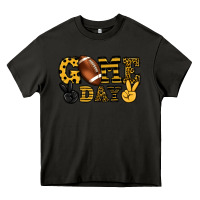 Asphalt Game day yellow and black team color Heavy Core Tee - HowdyJamesFarm