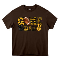 Chocolate Brown Game day yellow and black team color Heavy Core Tee - HowdyJamesFarm