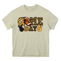 Mossy Game day yellow and black team color Heavy Core Tee - HowdyJamesFarm