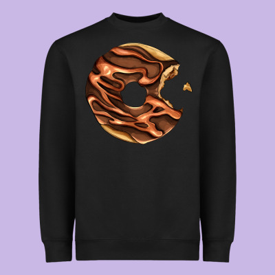 Chocolate Donut Heavyweight Sweatshirt Designed By Adodesignshop