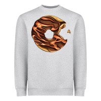 Heather Grey chocolate donut Heavyweight Sweatshirt - AdoDesignShop