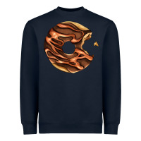 Navy chocolate donut Heavyweight Sweatshirt - AdoDesignShop