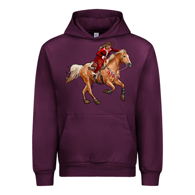Western Christmas Cowgirl On The Horse Urban Hoodie by RanaPortraitStore | Teevron