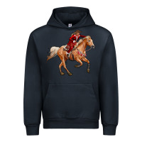Navy Western Christmas Cowgirl On The Horse Urban Hoodie - RanaPortraitStore