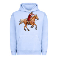 Pigment Grape Ice Western Christmas Cowgirl On The Horse Urban Hoodie - RanaPortraitStore