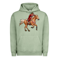 Pigment Oil Green Western Christmas Cowgirl On The Horse Urban Hoodie - RanaPortraitStore