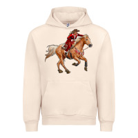 Sandshell Western Christmas Cowgirl On The Horse Urban Hoodie - RanaPortraitStore
