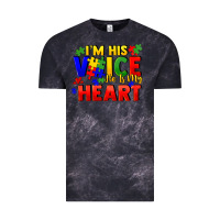 Cloud Black I'm his voice he is my heart Vintage Tee - FaDigitalArtStudio