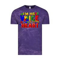 Cloud Purple I'm his voice he is my heart Vintage Tee - FaDigitalArtStudio