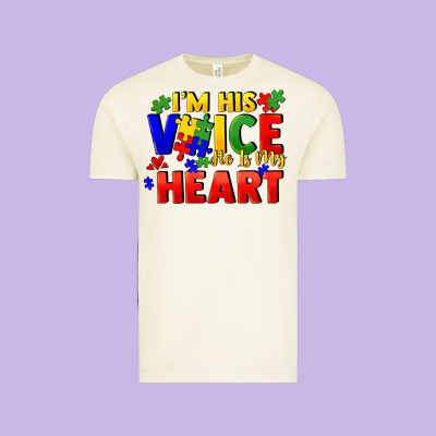 I'm His Voice He Is My Heart Vintage Tee Designed By Fadigitalartstudio