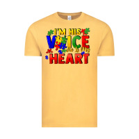 Vintage Mustard I'm his voice he is my heart Vintage Tee - FaDigitalArtStudio