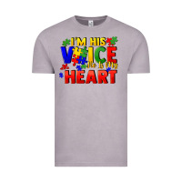 Vintage Zinc I'm his voice he is my heart Vintage Tee - FaDigitalArtStudio