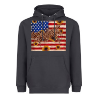 Smoke American flag leopard sunflower Heavyweight Hoodie - JahusDesignShop