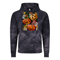 Cloud Black Halloween Pumpkins Vintage Hoodie - BundleAndBundleShop