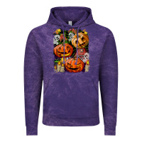 Cloud Purple Halloween Pumpkins Vintage Hoodie - BundleAndBundleShop