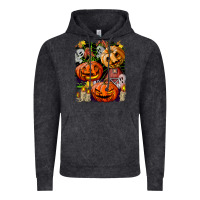 Vintage Black Halloween Pumpkins Vintage Hoodie - BundleAndBundleShop